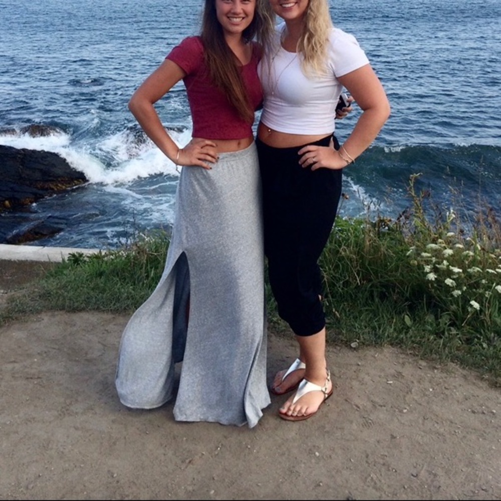 Abercrombie & Fitch Gray Maxi Skirt